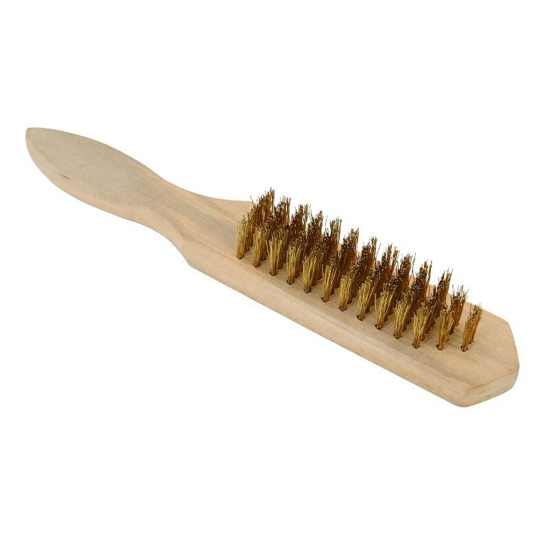 Wimete Wood Handle Stainless Steel Wire Cleaning Brush