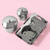 2 Stück/Set Maniküre Acryl Flüssigpulver Edelstahlbehälter Schale Dappen-Schale Desinfektionsbecher mit Deckel Nagelkunstwerkzeug