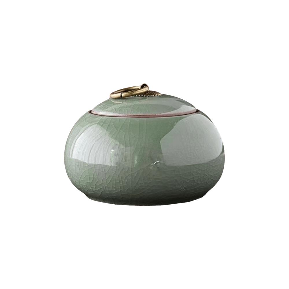 Crackle Glaze Tea Canister Sealed Tea Storage Box Creative Storage Jar  Puer Tea