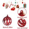 6Pcs Glitter Gold Powder Hollow Christmas Ball Decoration Xmas Tree Hanging Pendant Home Party Arrangement New Year Gift Navidad