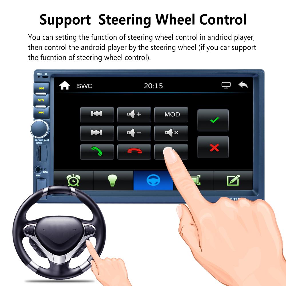 7" Touch Screen Car Radio Stereo MP5 Player Head Unit GPS FM AUX USB Bluetooth