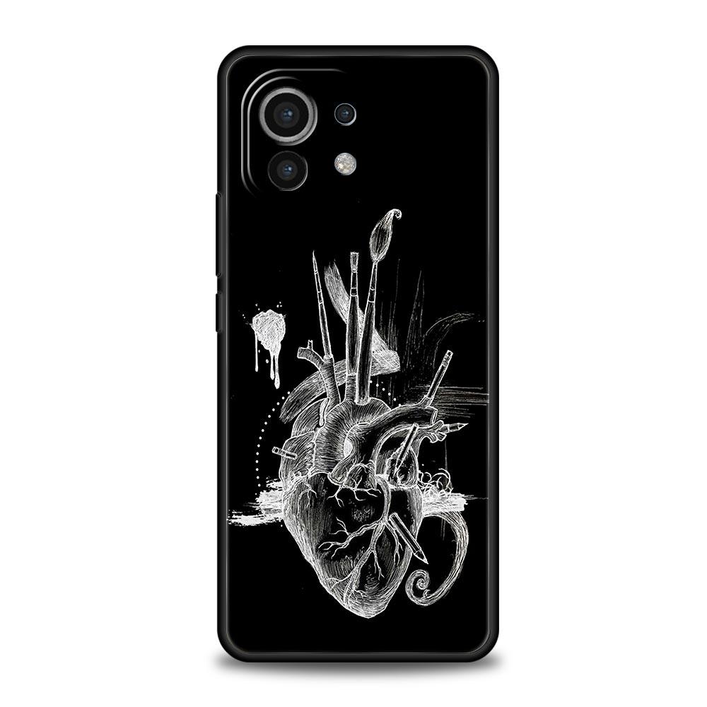 Phone Case For Xiaomi Mi 15 14 14T 13T 12T Pro 12 13 11 Lite 5G 11T X6 X5 Pro Soft TPU Cover Cardiovascular model Heart Medical