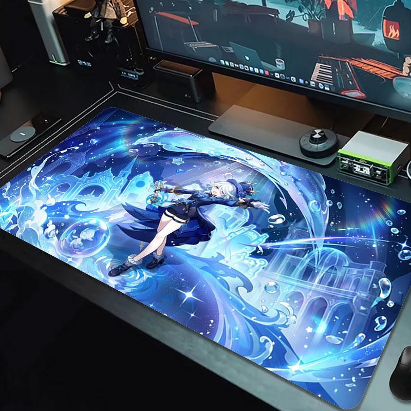 Magical Water Fantasy Large Size Mouse Pad Large Gaming Table Cushion Nonslip Laptop Tablet Big Mousepad Xxl Mat Mini Pc Playmat With Lock Edge
