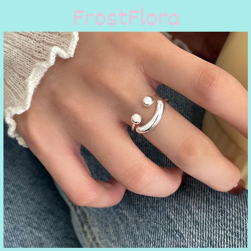 Trendiger Koreanischer Stil Smiley Gesicht Ring Für Frauen Verstellbar Kupfer Geometrisches Design