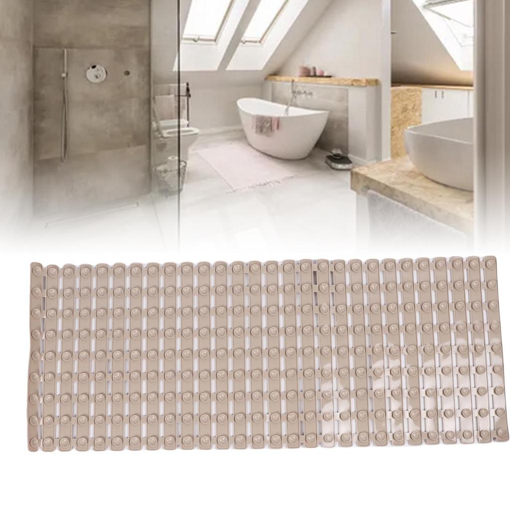 Bathtub Mat Anti Slip Massaging Strong Suction Cups Long Durability Shower Floor Mat for Bathroom