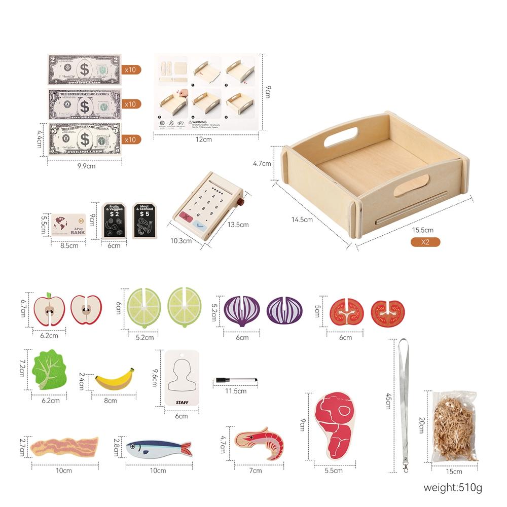 Wooden Baby Toys Simulation Operating Toy Set Baby Interactive Social Game Playhouse Toys Wooden Fruits, Vegetables Toy Kid Gift