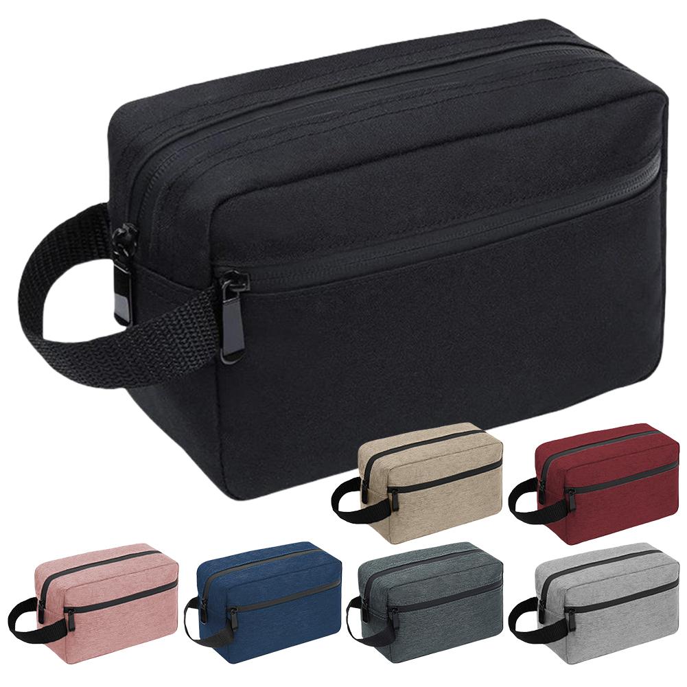 Oxford Waterproof Travel Portable Cosmetic Bag for Men Women Wash Kit Cosmetics Bag Handle Makeup Bag for Toiletries Accessories