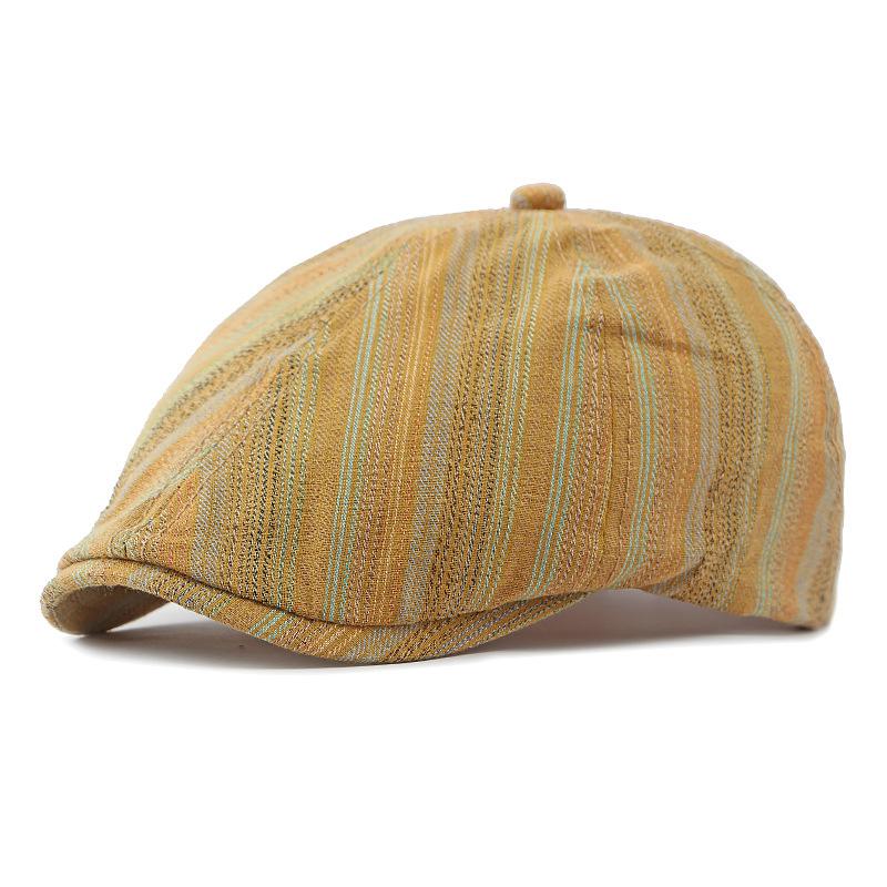 

Жіночий газетний дитячий капелюх Британський вінтажний восьмикутний капелюх жовтий