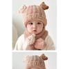 21 Farben Babymütze Herbst und Winter Plüschschal Zwei Sets, Baby Jungen und Mädchen Bär Niedlich Warm Verdickt Kleinkindmütze