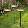 Large Capacity Bird Water Drinker Retro Style Outdoor Bird Bath Metal Bird Feeder  Porch Decoration