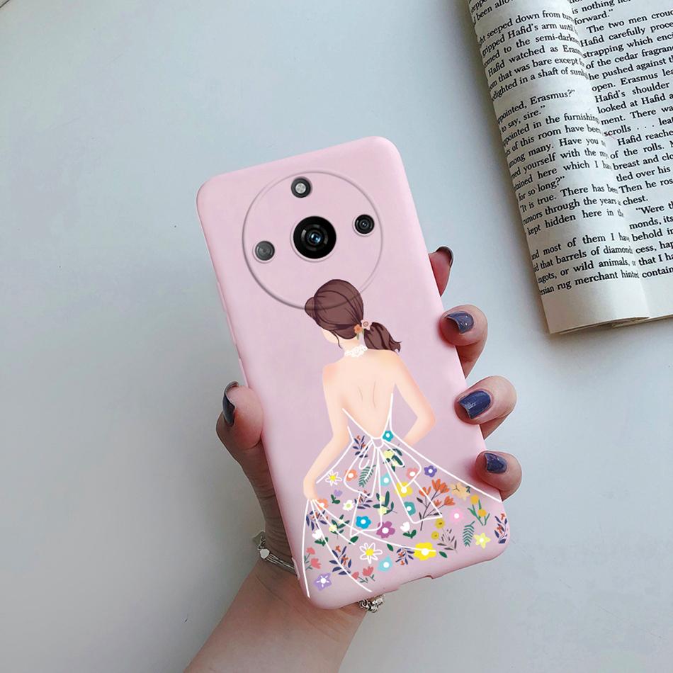 Für Cover Realme 11 Pro Plus Hülle RMX3740 Niedliche Cartoon Katze Blume Weiches Silikon Handyhüllen Für Realme11 11Pro+ 5G 2023 Bumper