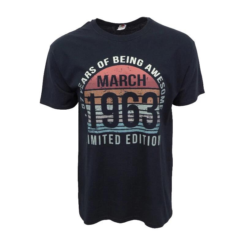 MENS BLACK GRAPHIC 57 YEARS OF BEING AWESOME XXXXL