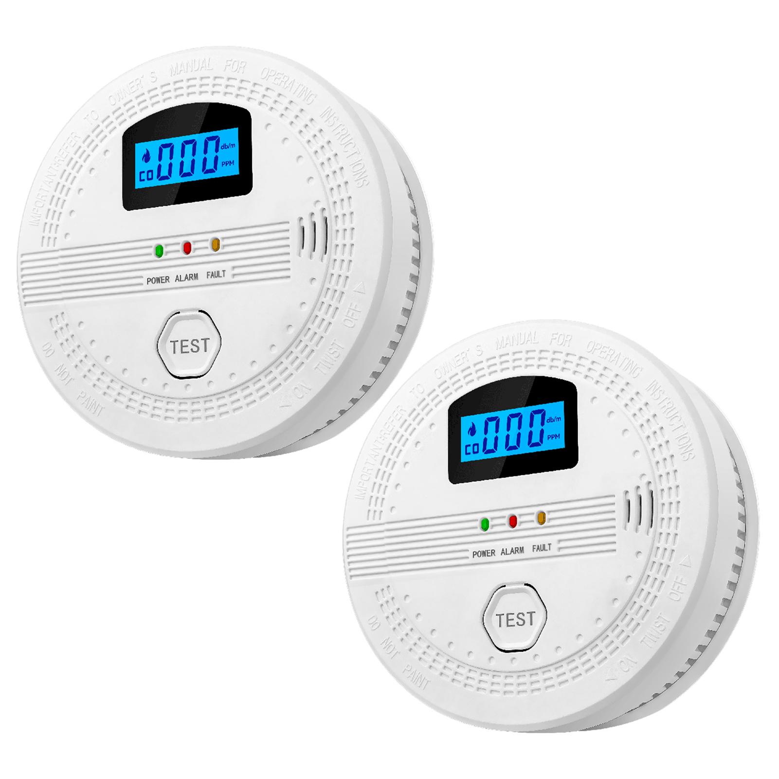 

Детектор дыма и CO, Звуковой и световой сигнал, Работающий от батареи CO и пожарный извещатель, Портативный