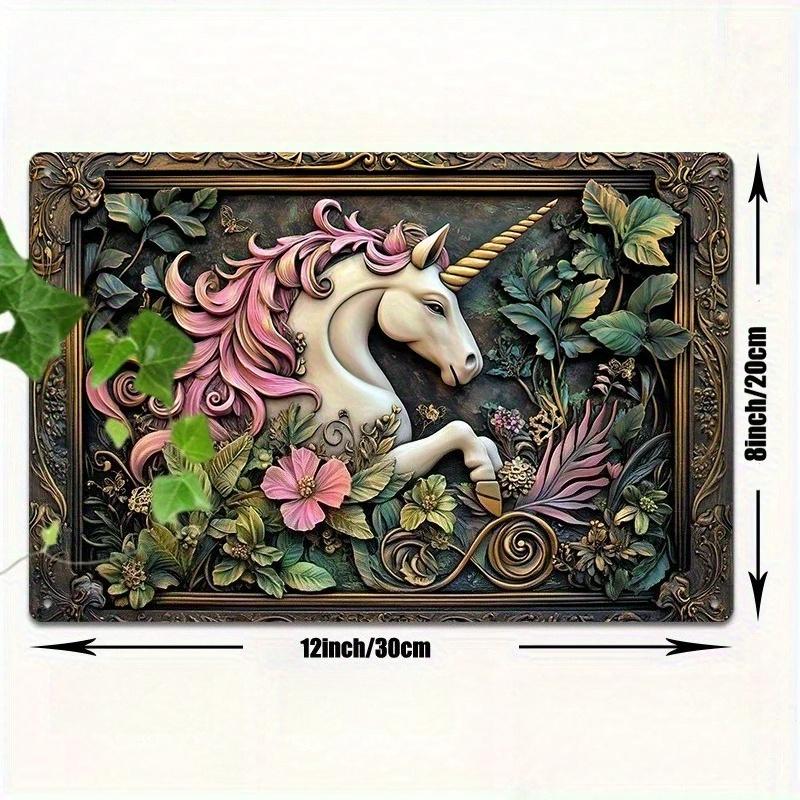 

2d Flat 30*20cm, Charming Pink Unicorn Wooden Wall Art Wooden Sign for Bedroom, Study, or Home Decor, Durable and Easy To Install. 30*20cm