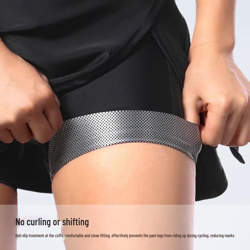 Ousen Women's Slim-Fit Cycling Skirt Shorts with Silicone Pad