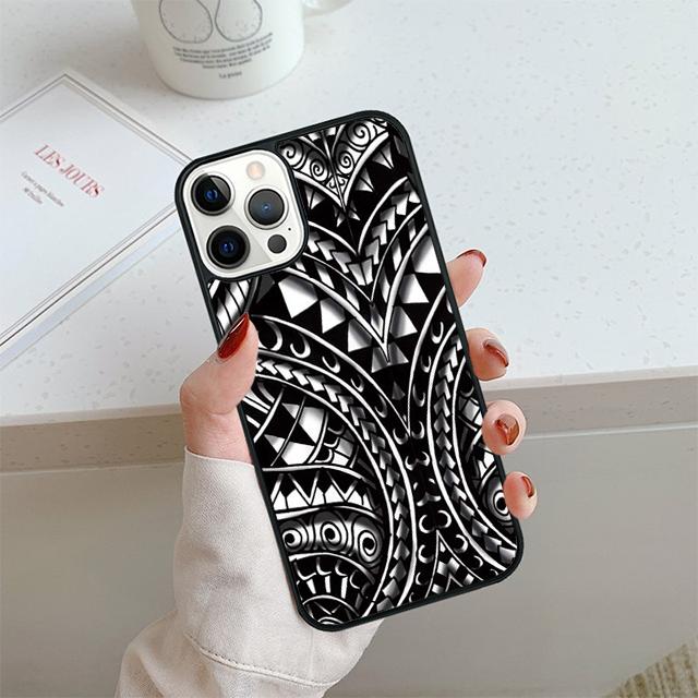 Maori Polynesian Samoan Tribal Phone Case For iPhone 17 Air 14 15 16 13 12 Cover For Apple Pro Max 6S Plus