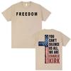 Ihr könnt uns nicht alle zum Schweigen bringen Charlie Kirk Christlich Konservative T-Shirts für Unisex Damen Vintage Gothic T-Shirt Kurzarm T-Shirts