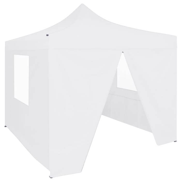 VidaXL Foldable Reception Tent with 4 Walls 3x3 M Steel White