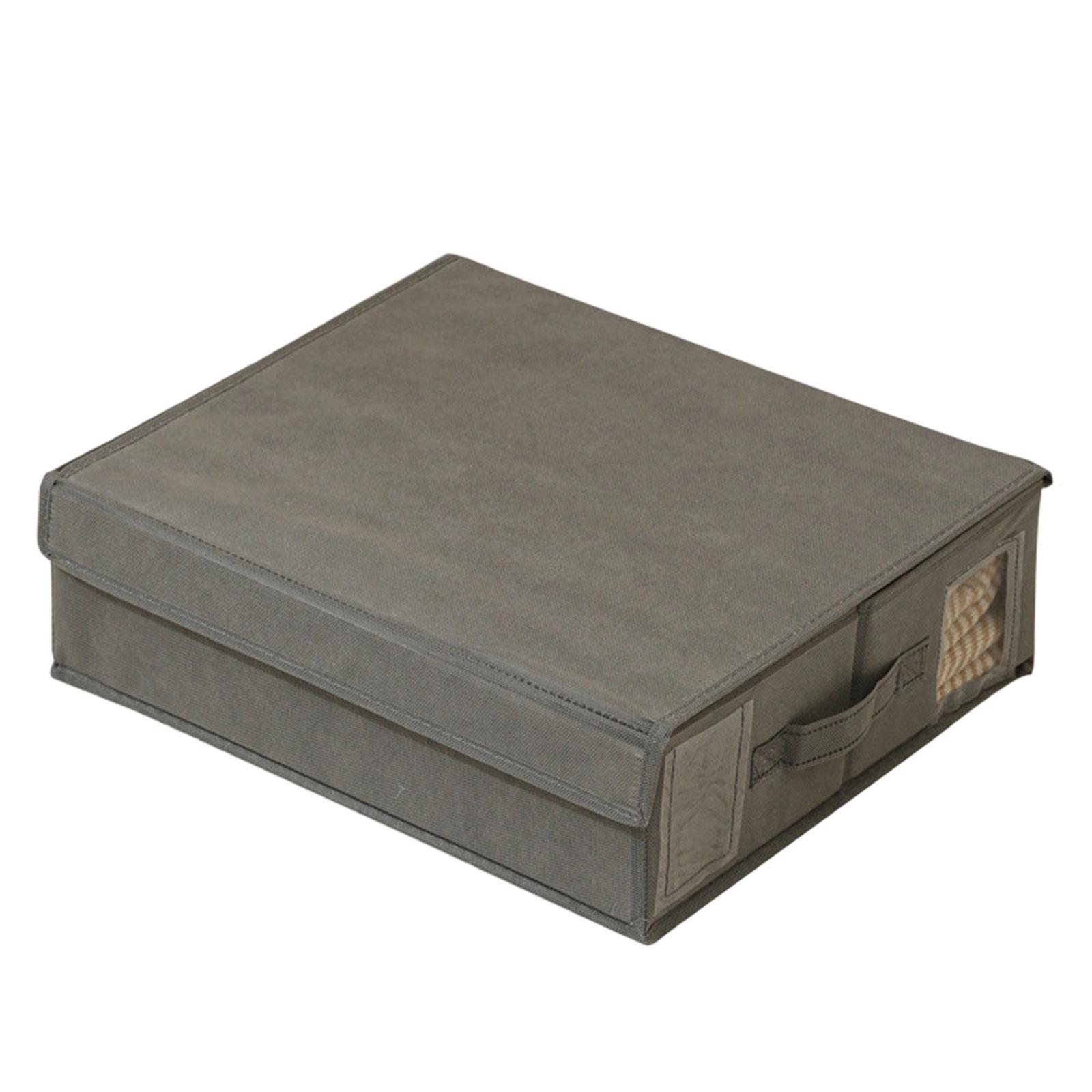 Foldable Bedding Organizers Box Zippered Storage Bin Accessory for Bed Sheets and Blankets in Nonwovens Fabric 898₽