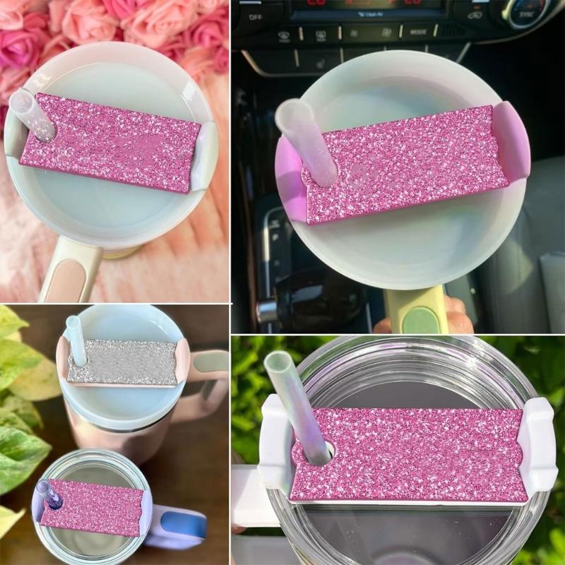 12pcs Acrylic Cup Nameplates Handmade Lid Label for 30/40oz Cups Glitterings Acrylic Name Plate Cards Unique Gift