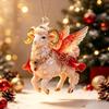 1Pcs Auspicious Red Gold Design 2D Acrylic Chinese Zodiac Goat Hanging Ornament For Spring Festival New Year Home Decoration