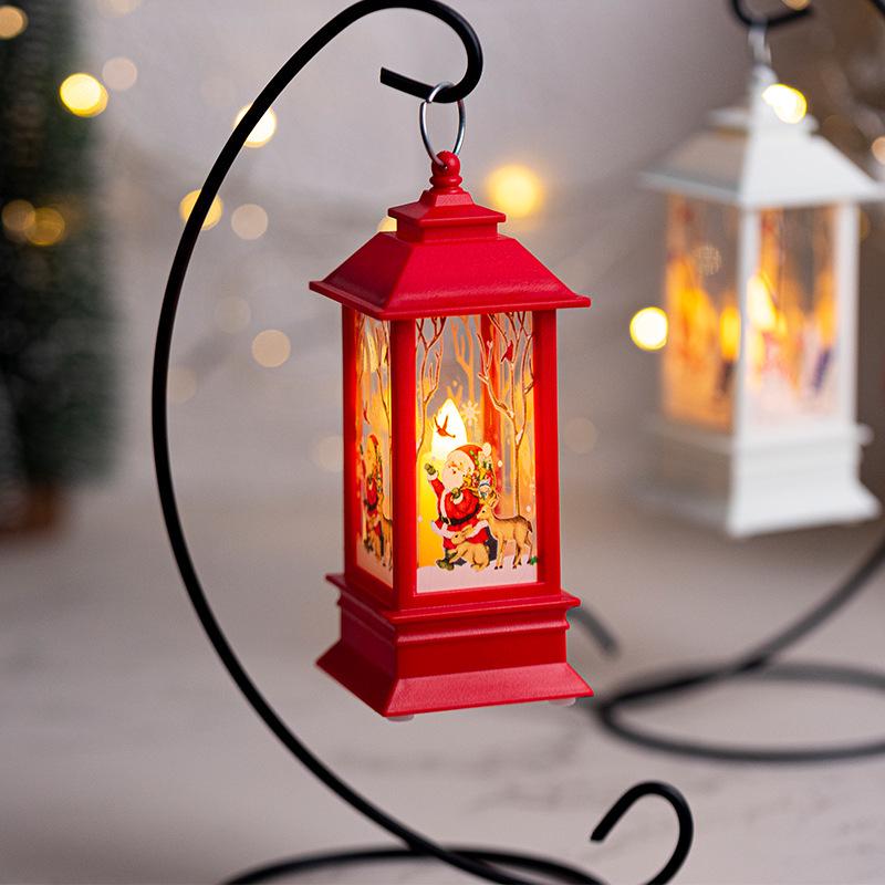 Christmas Snowman & Santa Candle Lantern - Holiday Night Light & Decor Ornaments
