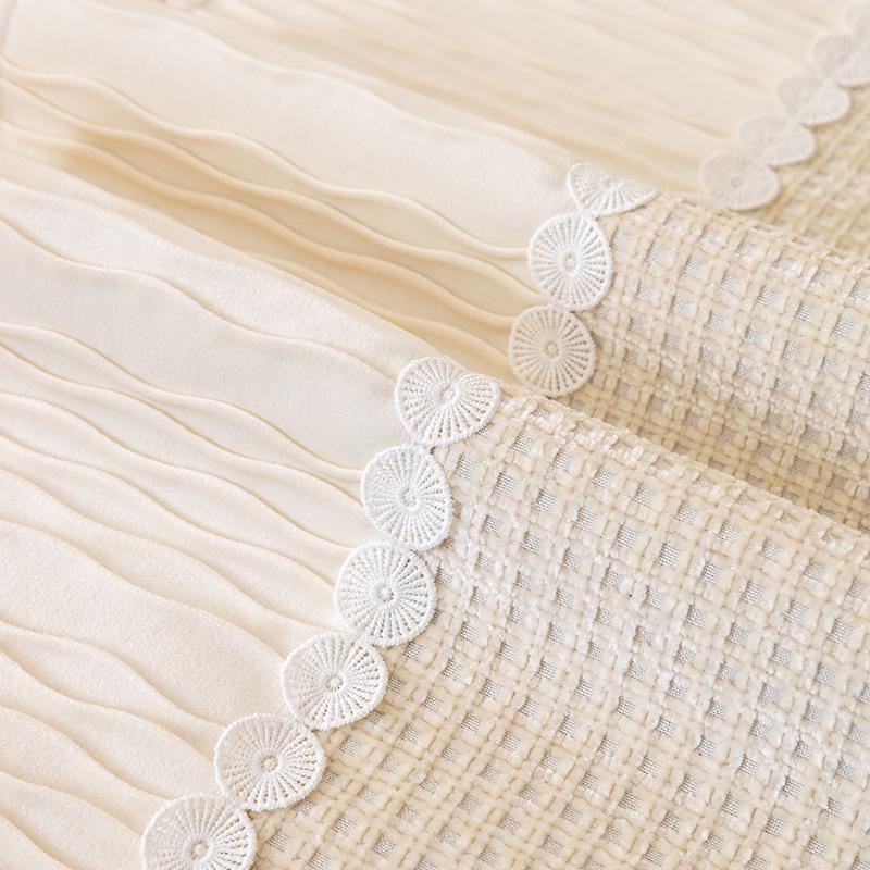 Chenille vaffelsofapute Four Seasons Universal sklisikre seteputer Kremstil Sofatrekk Klut