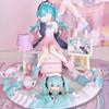 Anime Hatsune Miku Model Toys Adorable Anime MIKU Sitting Position PVC Action Figurine Kawaii Cartoon Model Doll Kid Birthday Gifts