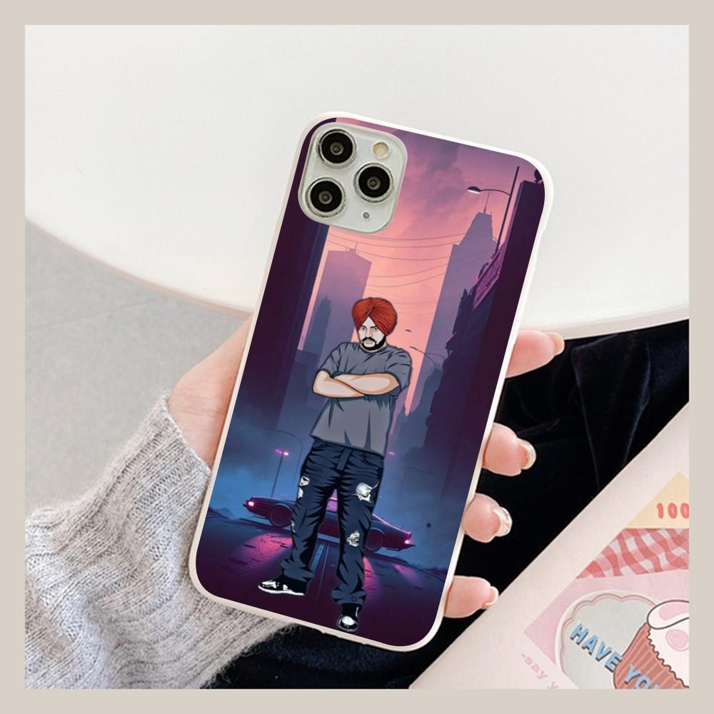 Singer Sidhu Moose Wala Phone Case For IPhone 14 11 12 13 Mini Pro Xs Max 8 7 6 6S Plus X XR Solid Candy Color Case