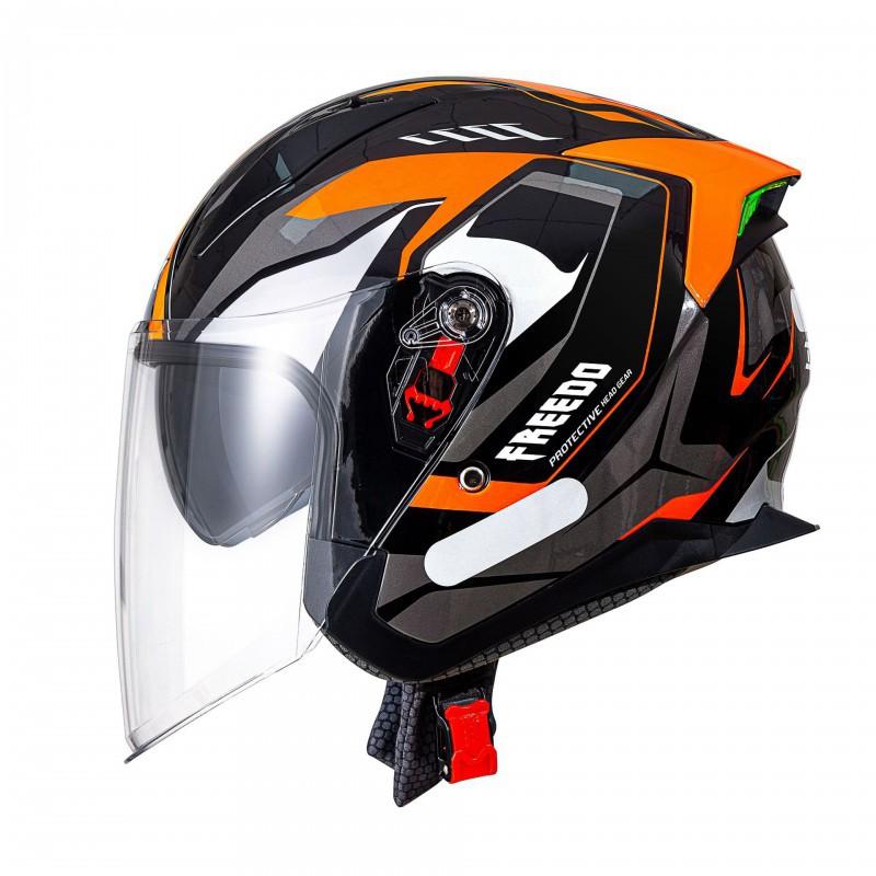 Delivery: Motorcycle Helmet Half Men Women Double Lenses Covered Three-quarters