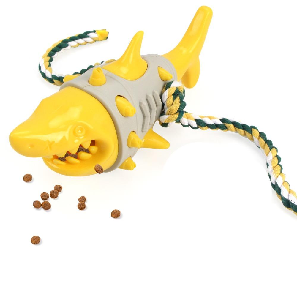 

Simulated Shark Pet Leaking Food Toy Wear-resistant Pet Training Toy Pet Chew Toy for Puppy Cat жёлтый