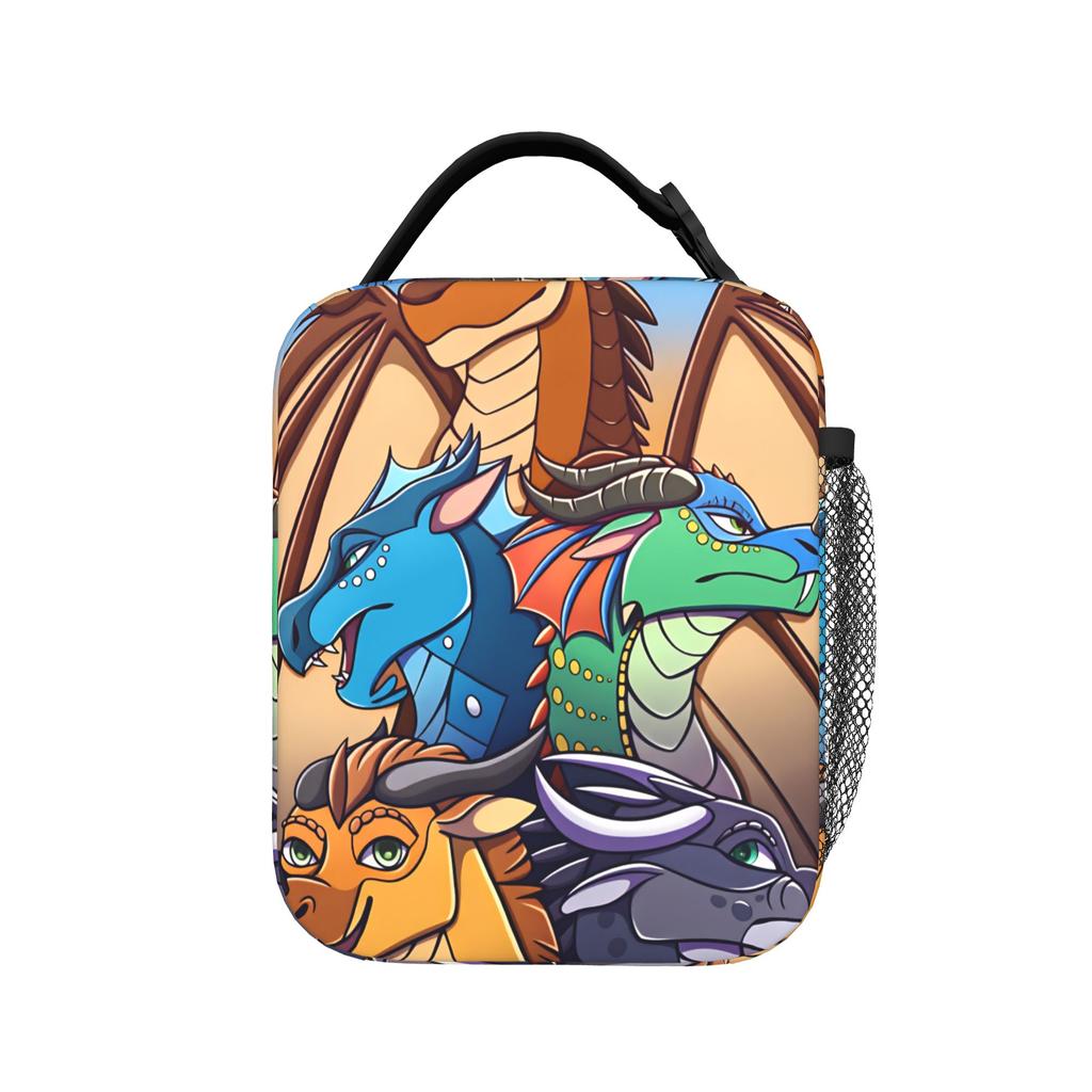 Wing Of Fire dragons Lunch Bag Vintage Lunch Box School Insulated Thermal Lunch Bags For Women Waterproof Graphic Cooler Bag