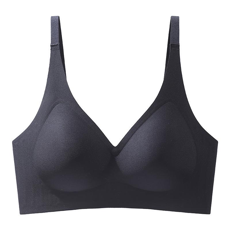 C23 Women's Seamless Gathered Support Bra - Small Chest, Wire-Free, Anti-Sagging, Fixed Cups