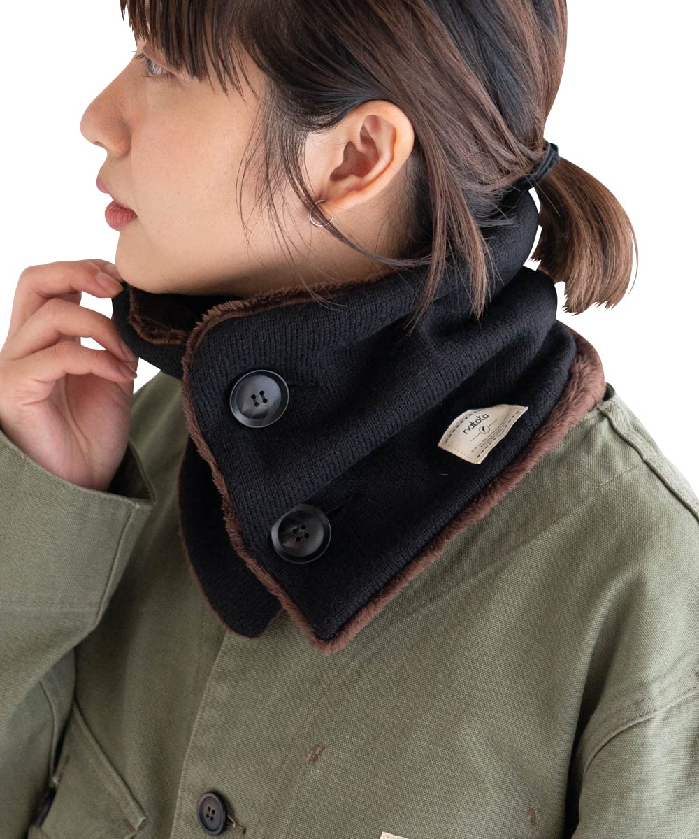 

Nakota Buttoned Mixed Heather Neck Odor Winter Snood and Black Micro-Boa Warmer, Antibacterial, Resistant, Scarf, Men s Women s, Medium, чорний