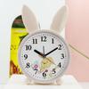 Creative Cute Rabbit Small Alarm Clock Silent Cartoon Cute Children Student Clock Alarm Simple Bedside Desk Clock