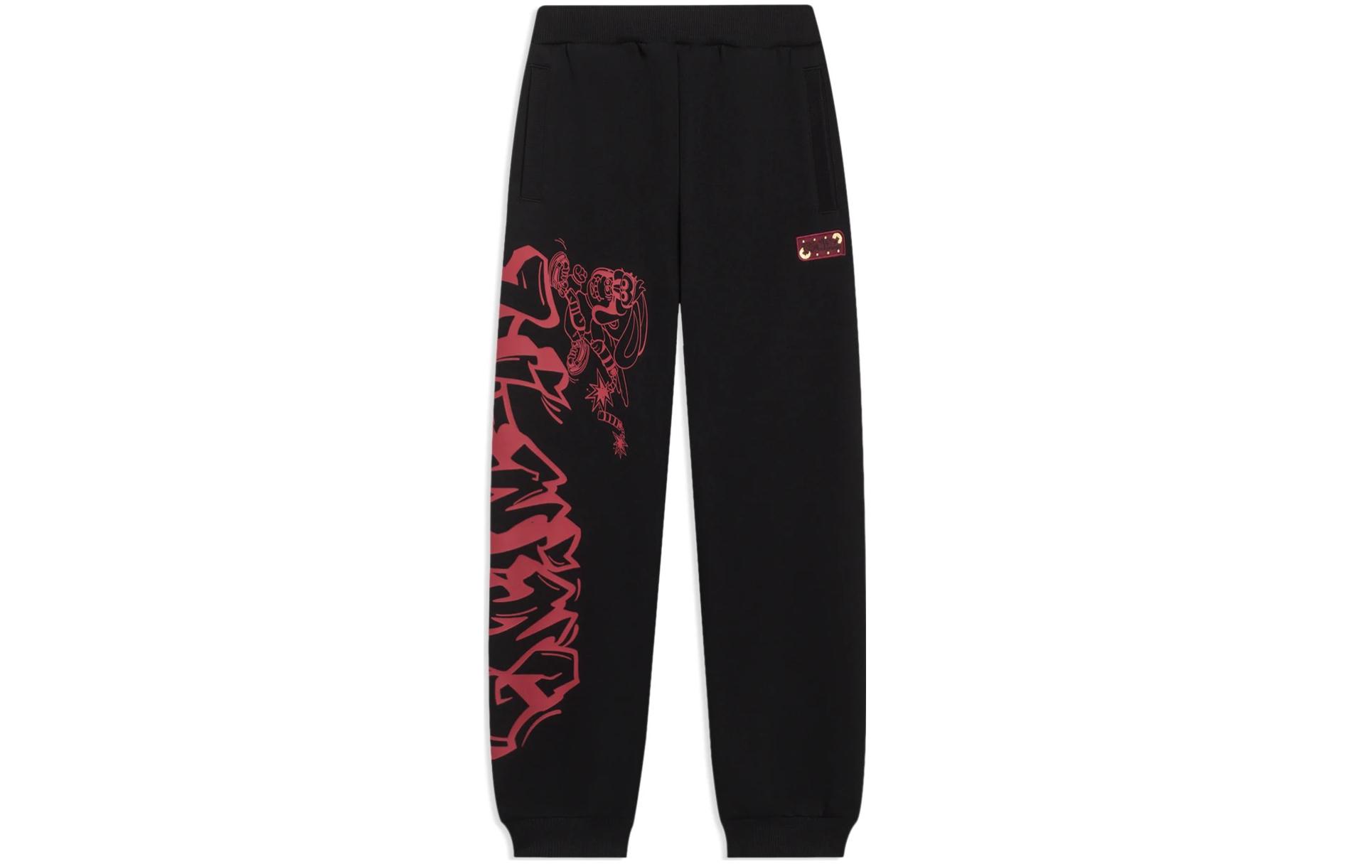 Детские вязаные спортивные штаны Li Ning Черные YKLT025-1 130