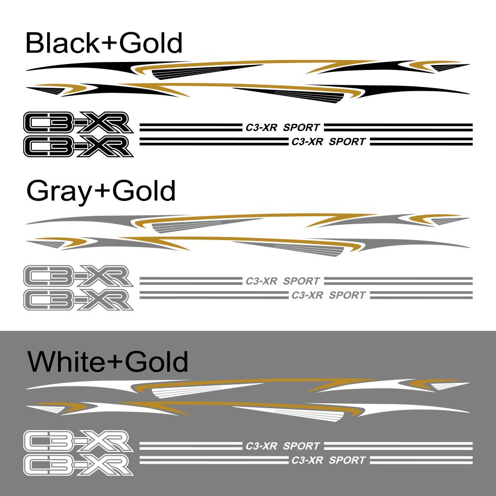For Citroen C3 XR Car Waist Line Stickers Motor Sport Styling Decor Decals Automobile Door Side Vinyl DIY Tuning
