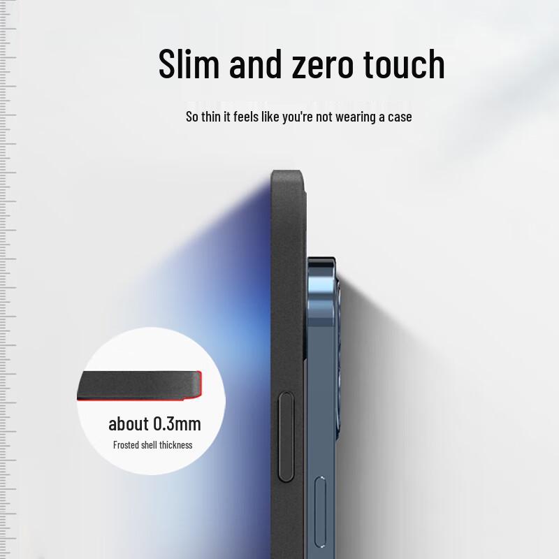 Nai Xiaoya Ultratenké matné pouzdro na iPhone s ochranou celého objektivu