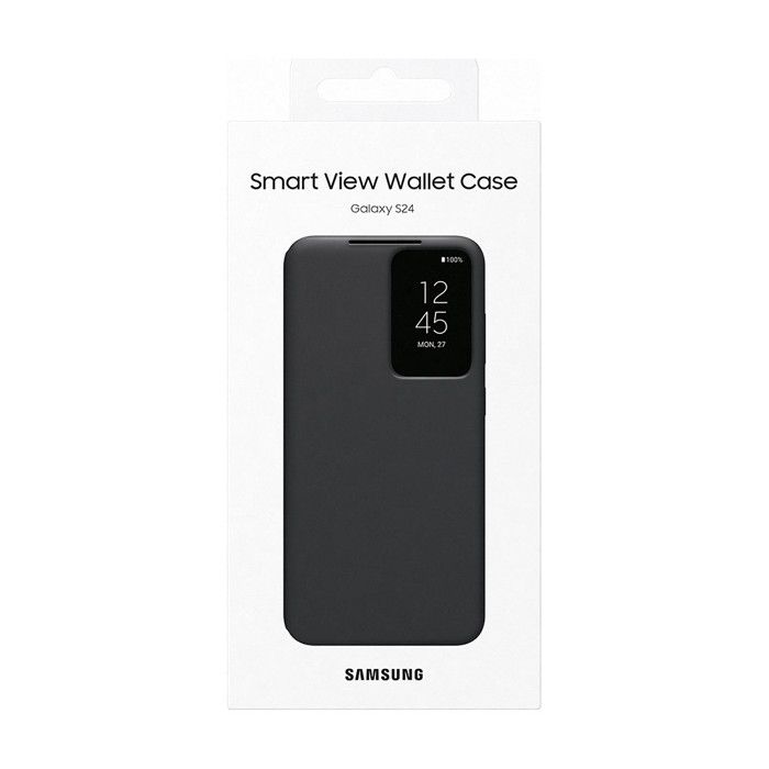 Case and Cover - Samsung - Galaxy S24 - Smart View Case - Black - Semi-rigid Flap