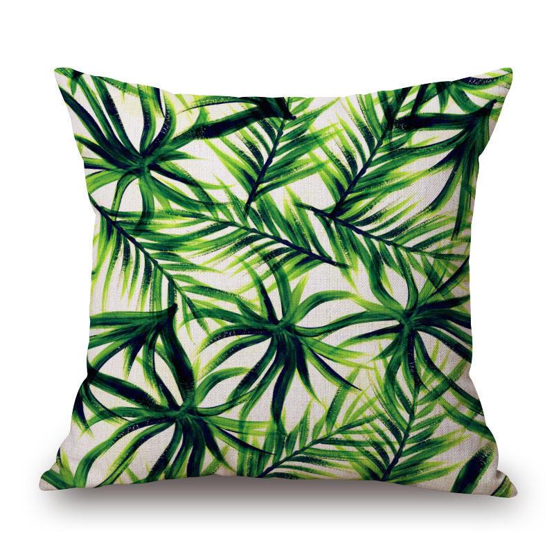 Pillowcases Flowers Grass Leaves Pillow Case Cushion Cover Sofa Home Decor