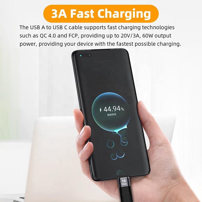 65W Fast Charge Type-C Public to Public Data Cable Ultra Short Portable PD Fast Charging Mobile Power Short Flexible Flat Cable