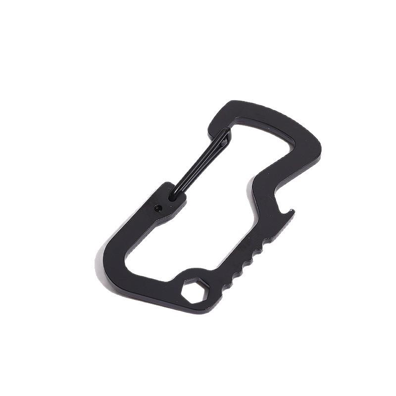 Multi-Function Stainless Steel EDC Carabiner with Bottle Opener & Quick Release Hook