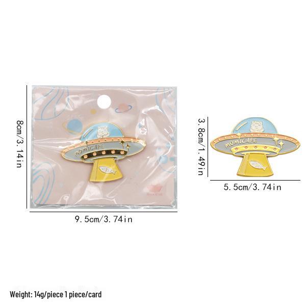 Эмалевая брошь-булавка из цинкового сплава и креативный мультяшный магнит на холодильник