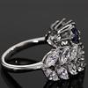 Delicate Silver 925 Jewelry Gemstone Ring for Women Amethyst Zircon Trendy Lady's Fighter Ornament Anniversary Party