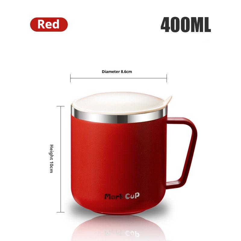 400ML Leak Proof Drinking Cup Stainless Steel Coffee Cup With Lid Drinkware Double Wall Water Bottle Thermal Cup Milk Coffee Mug