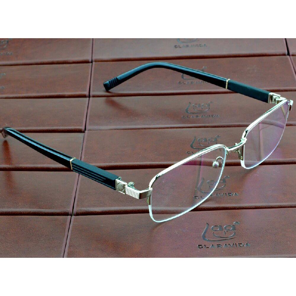 Clara Vida-Antireflective Reading Glasses for Men, Manager, Trend, Half Rim, + 1 To + 4