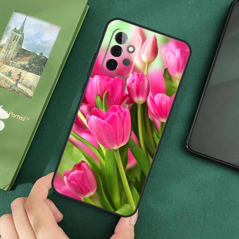 

Цветочный чехол для телефона с тюльпанами для Samsung Galaxy A54 A34 A14 A05 A06 A55 A35 A15 A53 A33 A13 A22 A32 A52 A16 Samsung A33 5G