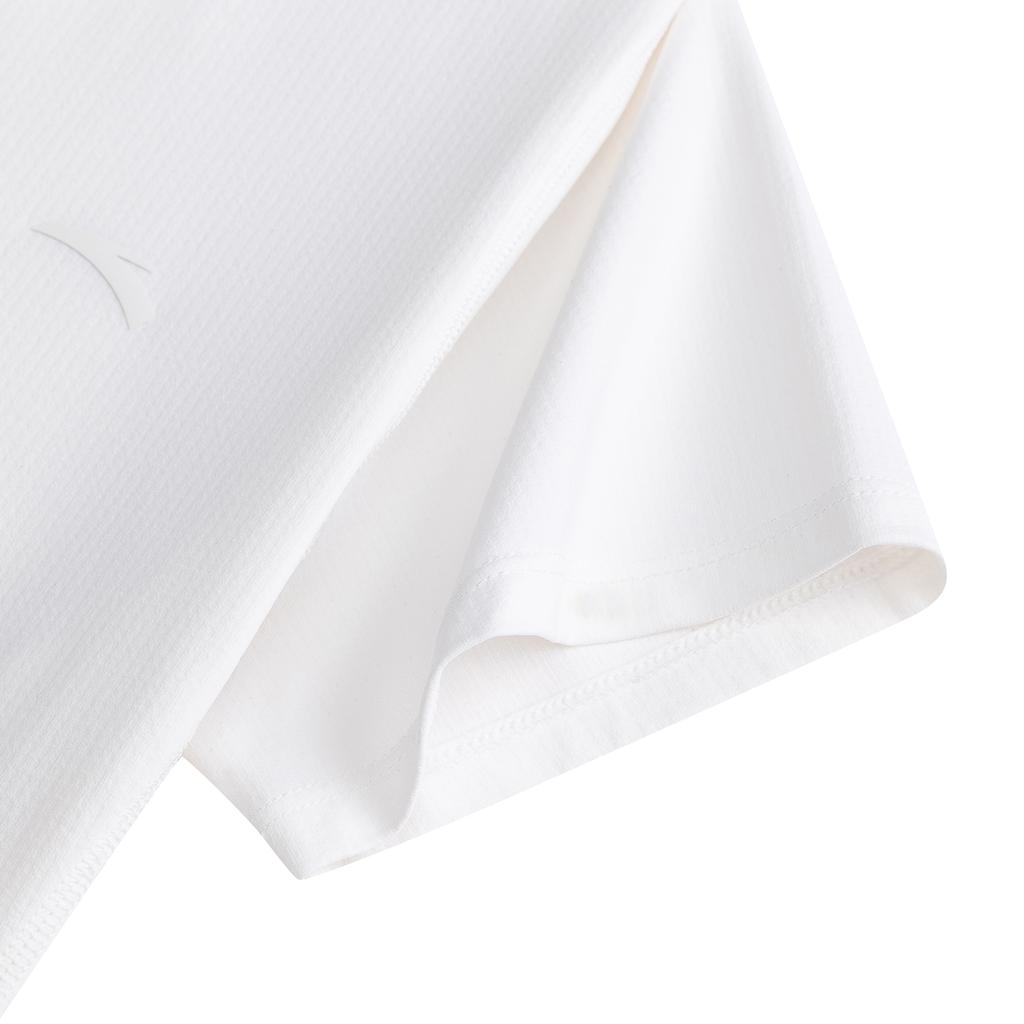 Anta Training Knitted Short Sleeve Polo Shirt Summer T-Shirt Women tops Snow-White 962627110-4