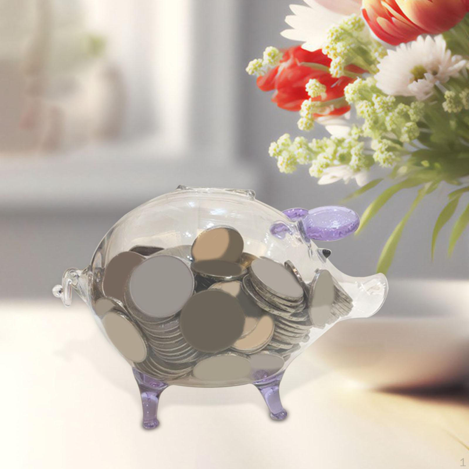 

Стеклянная свинья-копилка, фигурка, канистра, маленькая копилка для детей зелёный