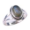 Natural Labradorite Gemstone Handmade 925 Solid Sterling Silver Ring Size 7 C5l32